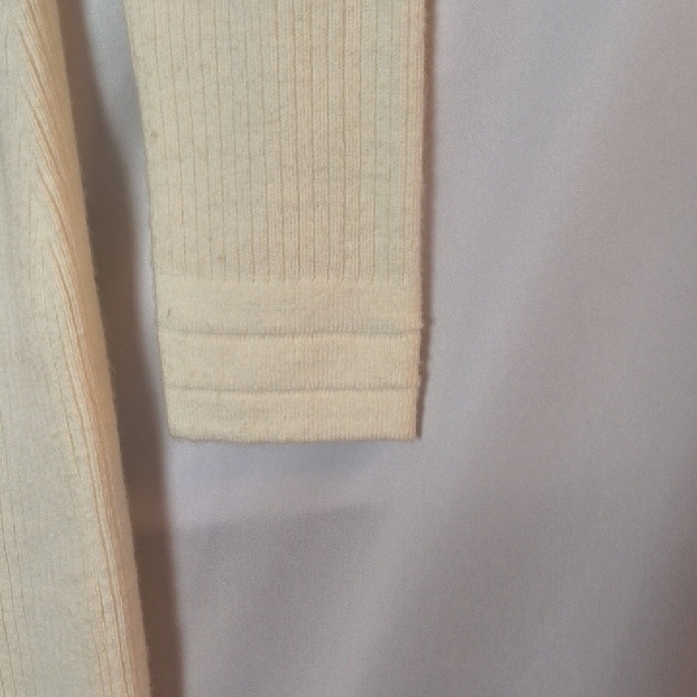 SHEIN Cream Long Sleeve Button Knit Dress Size M - Picture 8 of 9